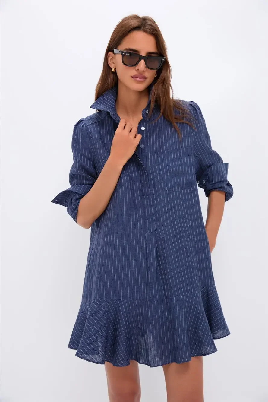 tuckernuck shirt dress Blue Stripe Callahan this effortless silhouette is sure to get plenty of wear this season and beyond TUCKERNUCK, Shirt Dress, 2XL